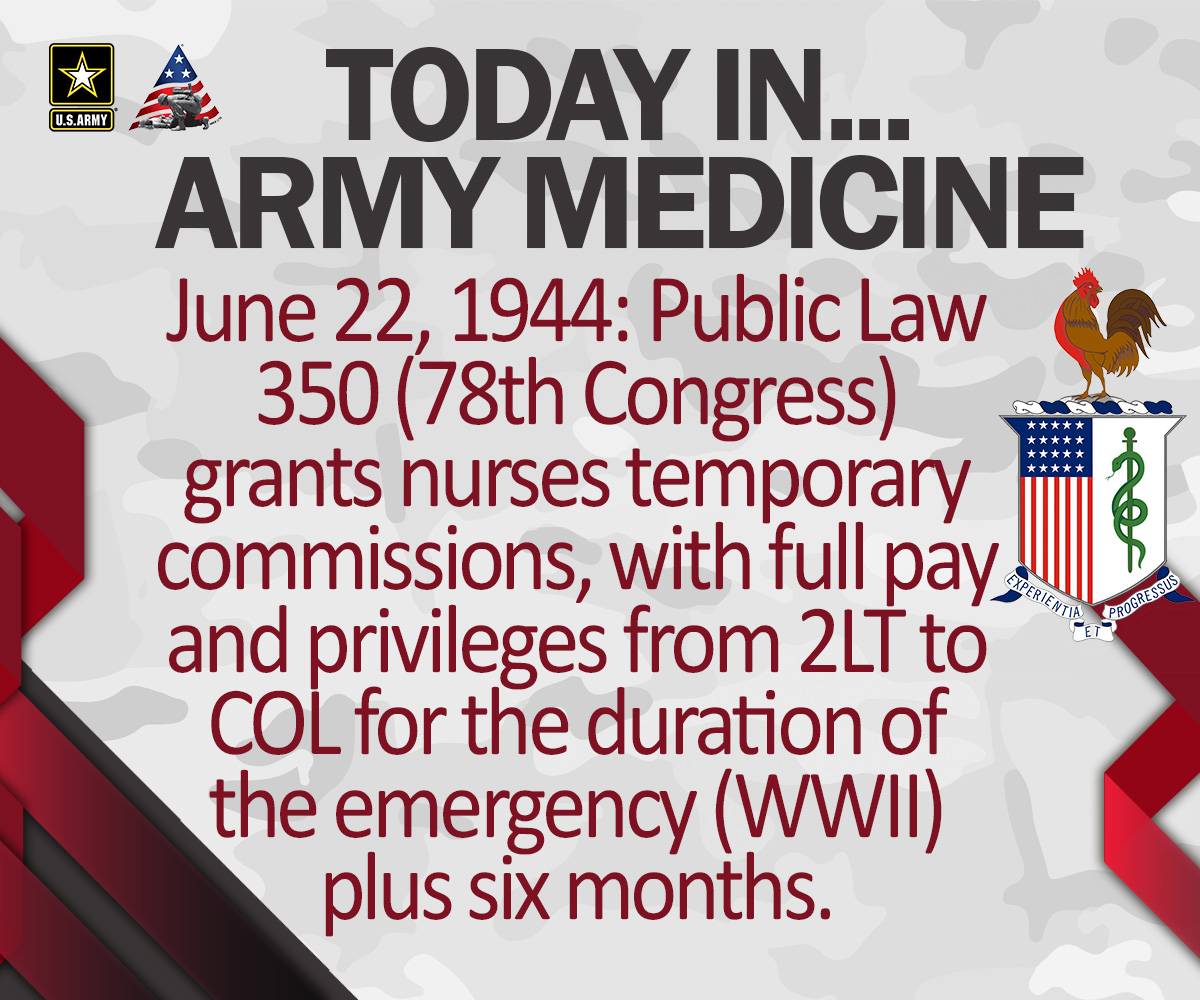 #OTD in @ArmyMedicine history, @ArmyNurseCorps granted temporary commissions.