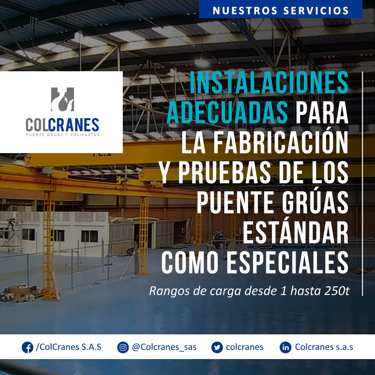 colcranes's tweet photo. Contamos con una planta de fabricación con 3.000 m2 enfocada en brindar soluciones eficientes y eficaces a la medida de cada uno de nuestros clientes. Adquiriendo un compromiso de calidad en cada uno de los proyectos. #EstructuraMetalica #Acero #Ingenieria #SomosColcranes https://t.co/Yp1KxzAQ3a