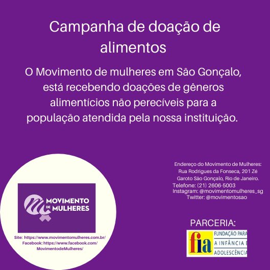 MovimentoSao's tweet photo. Atenção! Estamos arrecadando alimentos não perecíveis para a distruibuição a população vulnerável atendida pela nossa instituição. #somostodosfia #naca #neaca https://t.co/3JO9XtgeRl