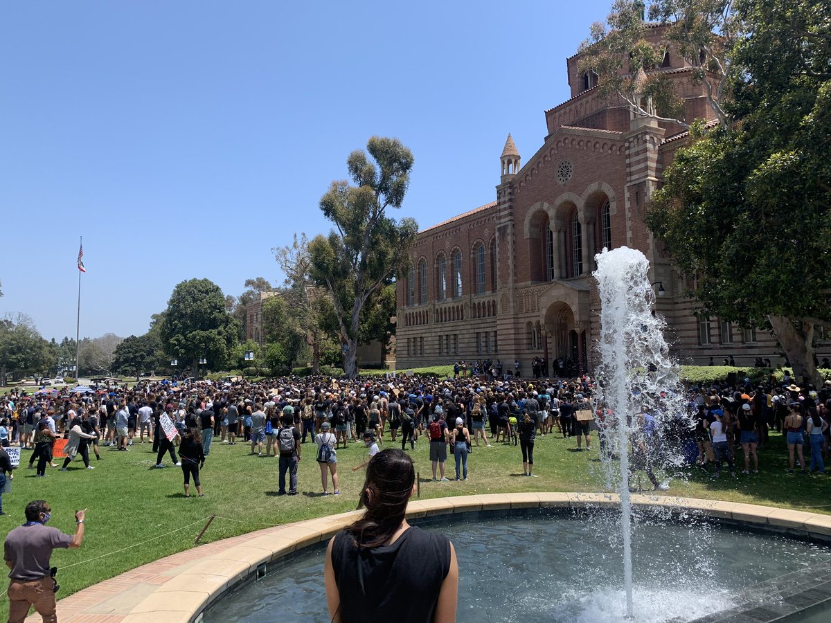 MarkSim15's tweet image. Peaceful and powerful BLM protest at my Alma Mater.  #proudbruin #blm