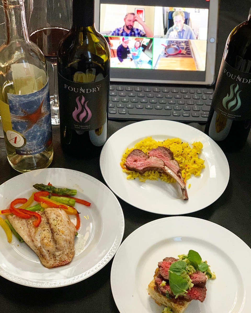 CorksConcierge's tweet image. Such a fun time cooking and pairing last night with @MutinyRoom @Anarchistwineco @TheWineFoundry. Great chef demo, easy to follow instructions, and great wines to pair. 

#virtualcooking #winedinner #cookingdemo #foodandwine