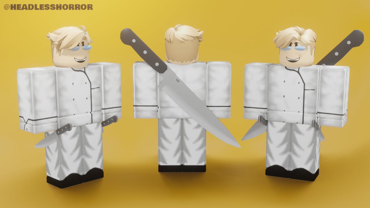 Headless On Twitter Dual Wield Chef Giant Chef Knife Thank You Sintybin For Letting Me Use Your Giant Chef Knife Concept And Natalieis1337 For Your Avatar Robloxugc Robloxdev Roblox - how to become chara in roblox