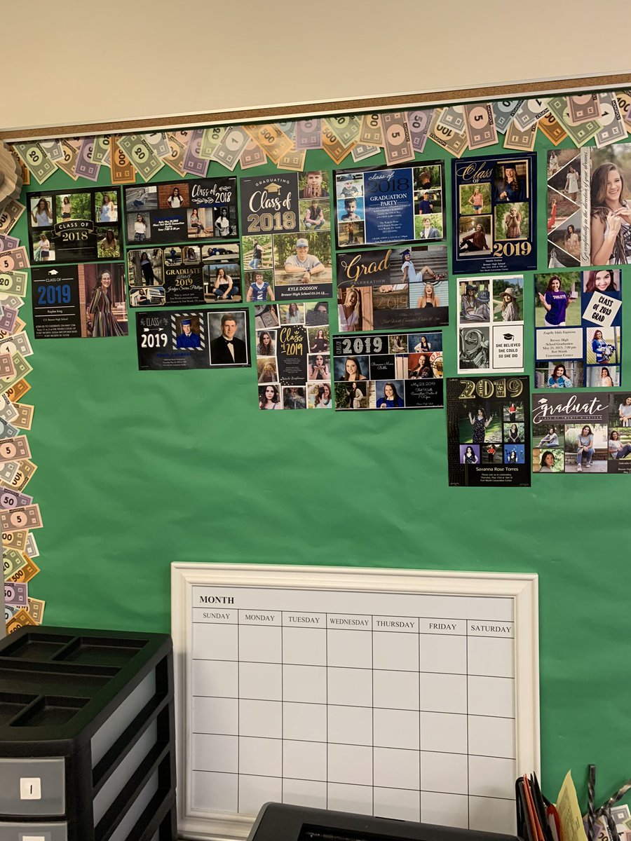Missing my students today... can’t wait to see y’all at graduation!!

If any senior has an extra senior invitation card to go up on my Senior Wall in my class I will gladly take one!