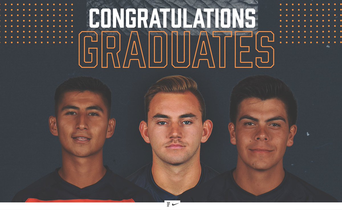 FullertonMSOC's tweet photo. Congratulations to our Fall 2019 and Spring 2020 Graduates! Well done Titans! 🎓 🐘 ⚽️ #TusksUp https://t.co/pKvW050bAw