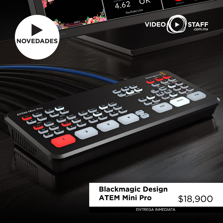 videostaff's tweet photo. #Novedades - Dale a tus transmisiones en vivo toda la profesionalidad que el #ATEMMiniPro de @Blackmagic_News te ofrece; switcheo de hasta 4 cámaras, grabación en disco duro externo, monitoreo multiview, transmisión directa y más.

Compra en línea https://t.co/IWCbkmi9WY https://t.co/NlWwEOWiPn