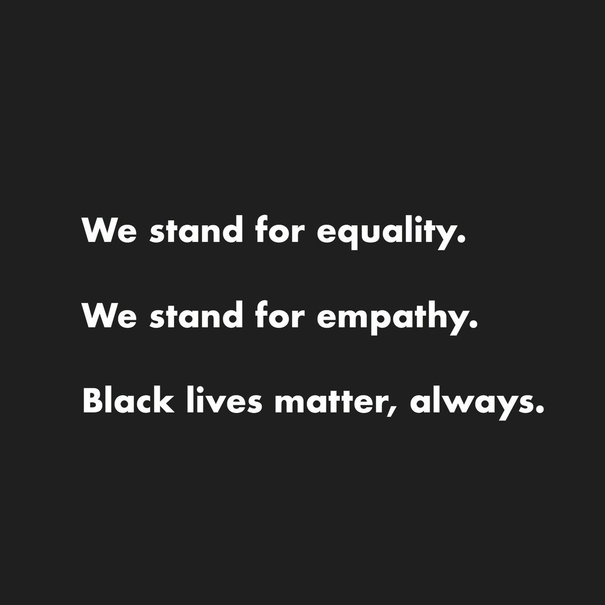 We stand with our Baltimore, DC, Reston, and Bethesda communities in solidarity. We are a nation in pain. This is just a start. Care to speak up. Care to listen. Care to support. Care to Change 🖤