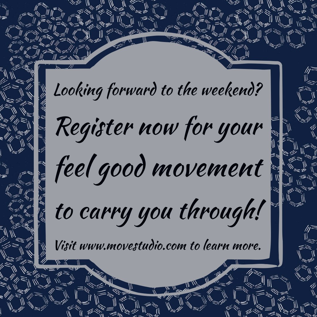 movestudio's tweet photo. Need help de-stressing for the weekend? Check out our schedule for online and new in-person classes available at https://t.co/knx5NLpv4X https://t.co/c5HAtEb9CV