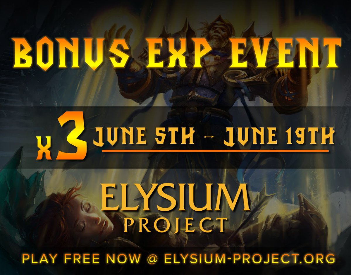x3 EXP On Nighthaven starting in 1 hour! Come play for free! Elysium-Project.org