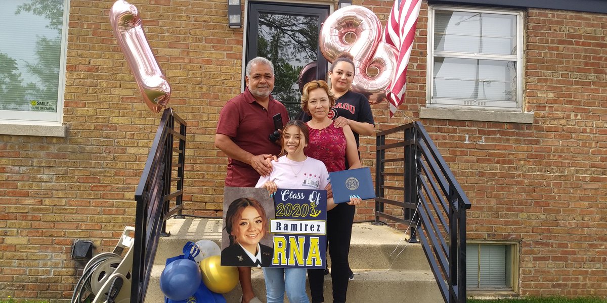 RickoverNavalHS's tweet photo. Not only is Rickover Senior Jocelyn celebrating her graduation, she also celebrating her birthday! #GradPatrol #classof2020 #RickoverStrong @ChiPubSchools @janicejackson #Celebrate #Chicago #BringingJoyToOurCity https://t.co/D8ZvvqNlWd