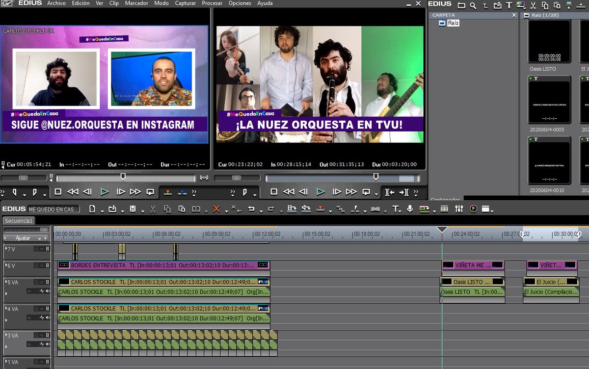 galovargastvu's tweet photo. Tarde de teletrabajo editando #MeQuedoEnCasa

Se emite mañana viernes en @TVU_television , a contar de las 17 horas, y, entre varios buenos invitados, tendremos la música penquista de @NuezOrquesta y @carlostockle https://t.co/s1cEOFhodN