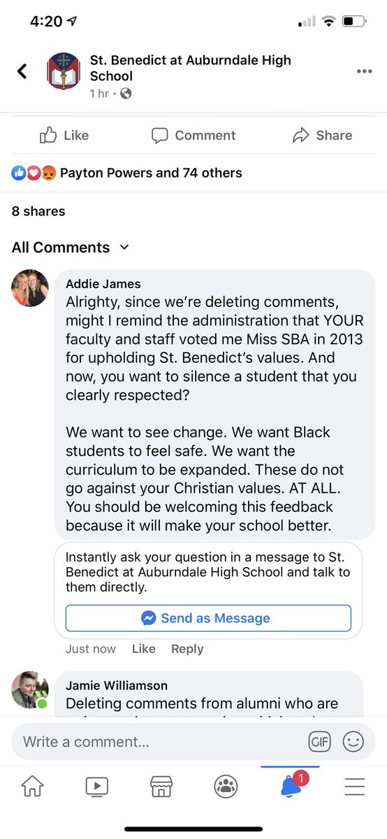 addie_fite's tweet photo. .@EaglesSBA stays deleting comments from alumni pass it on https://t.co/zgg1DNSVFu