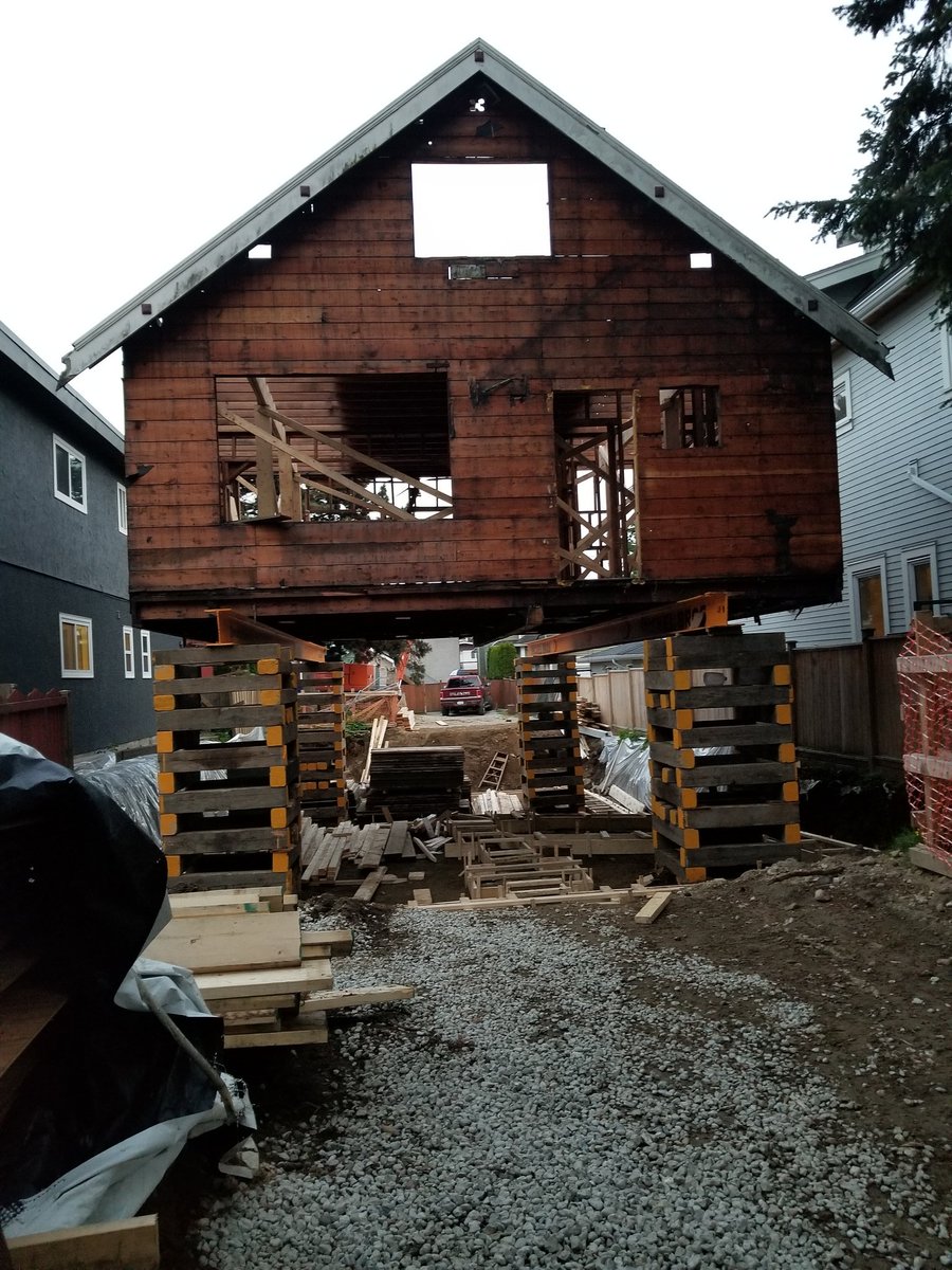 jamesd_norman's tweet photo. I'm curious, how, exactly, is this seen as preserving a heritage house? All the charm left in a skip. #vanre https://t.co/mOSAaXcYNp