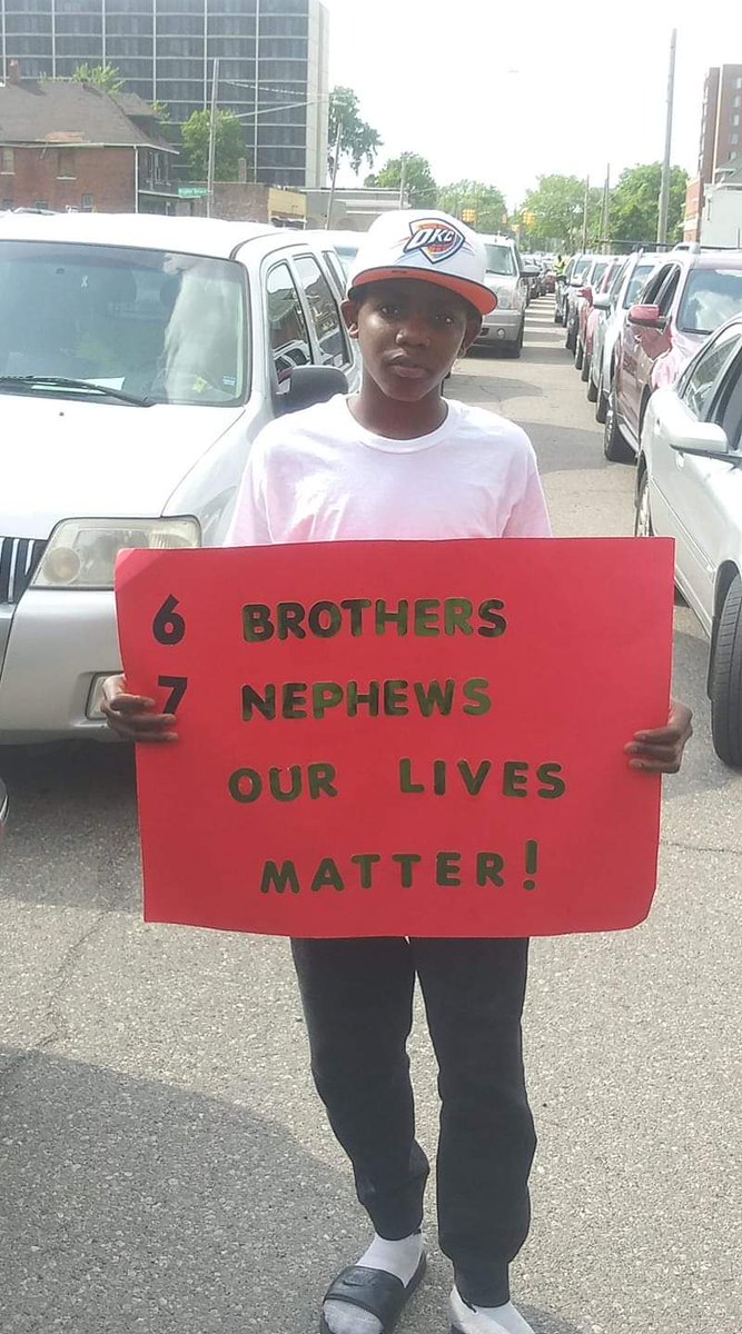 samriddle's tweet photo. Thank you young brother! We of #Michigan National Action Network carried #Detroit to #Livonia casket intact our slogan #NoJusticeNoPeace echoes worldwide that is a good
thing #GeorgeFloydProtests #Drive4Justice https://t.co/4NrWOuHnx4
