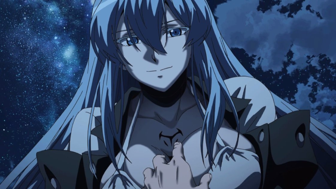 #95 Akame ga Kill.-Best Girl: Esdeath. This was hard because I love Chelsea too but Esdeath is such a beauty, even when she is sadistic and brutal hahaha. Tatsumi was a lucky mf.Akame ga Kill is very good... Until the ending ruins everything. The manga is much better though.