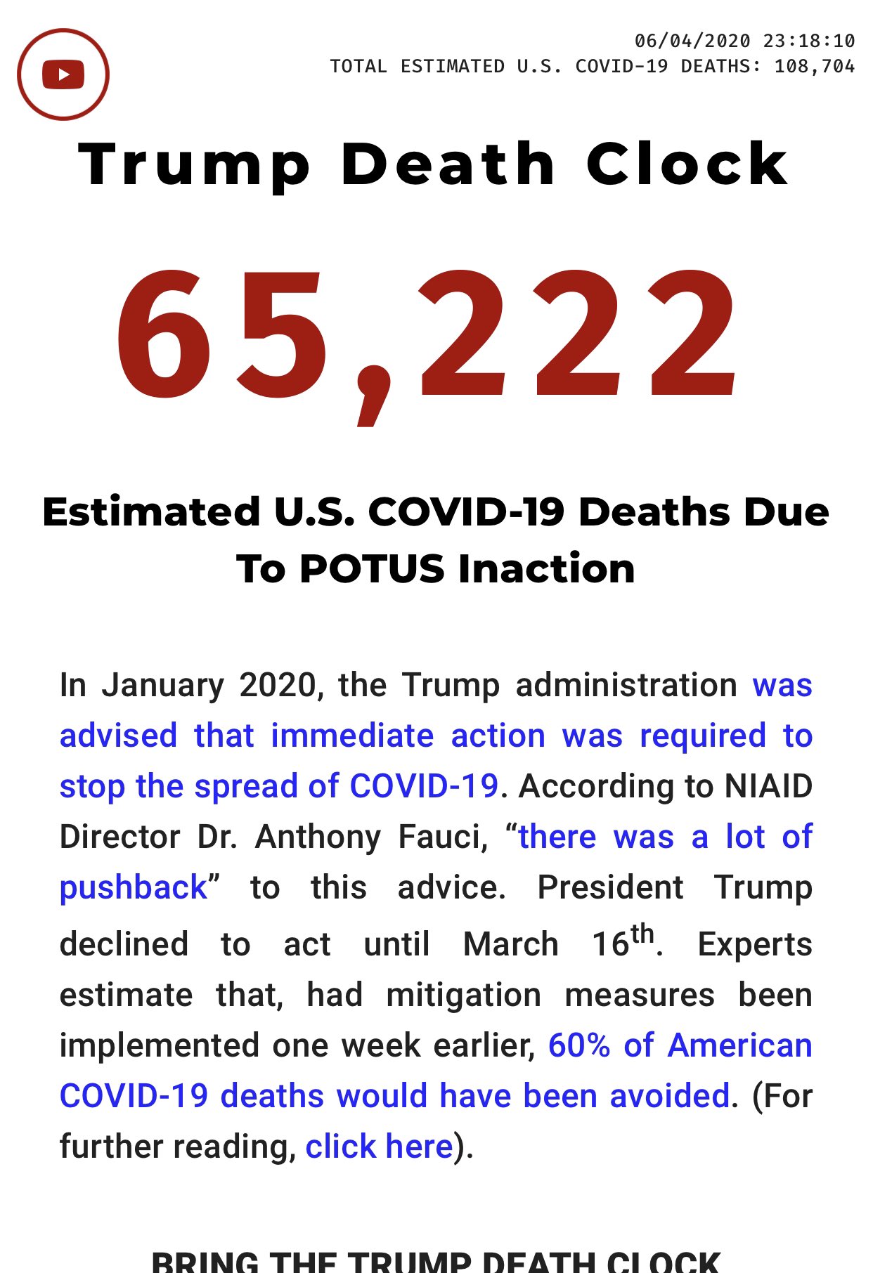 Trump Presser We Saved Millions Of Lives By Killing 105 000