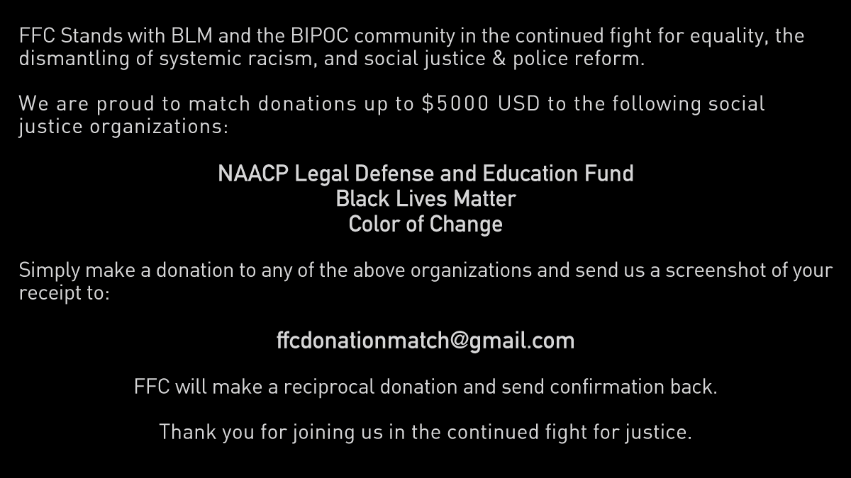 ForeignFam's tweet photo. We will match donations up to $5000 to the following orgs:

NAACP Legal Defense and Education Fund: https://t.co/v9cqufaJEd
Black Lives Matter: https://t.co/ciNqT6NSFg
Color of Change: https://t.co/qOZ9KUC9Lf

Send a screenshot to ffcdonationmatch@gmail.com &amp; we will match (1/2) https://t.co/Zy5qeJ39Px