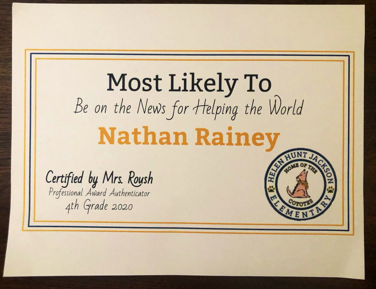 Personal awards are the BEST! So proud of my son for earning this particular award, especially now. Can’t wait to see the amazing things he’ll do in the future.....💙👏🤩 #proudmama #FutureLeaders
