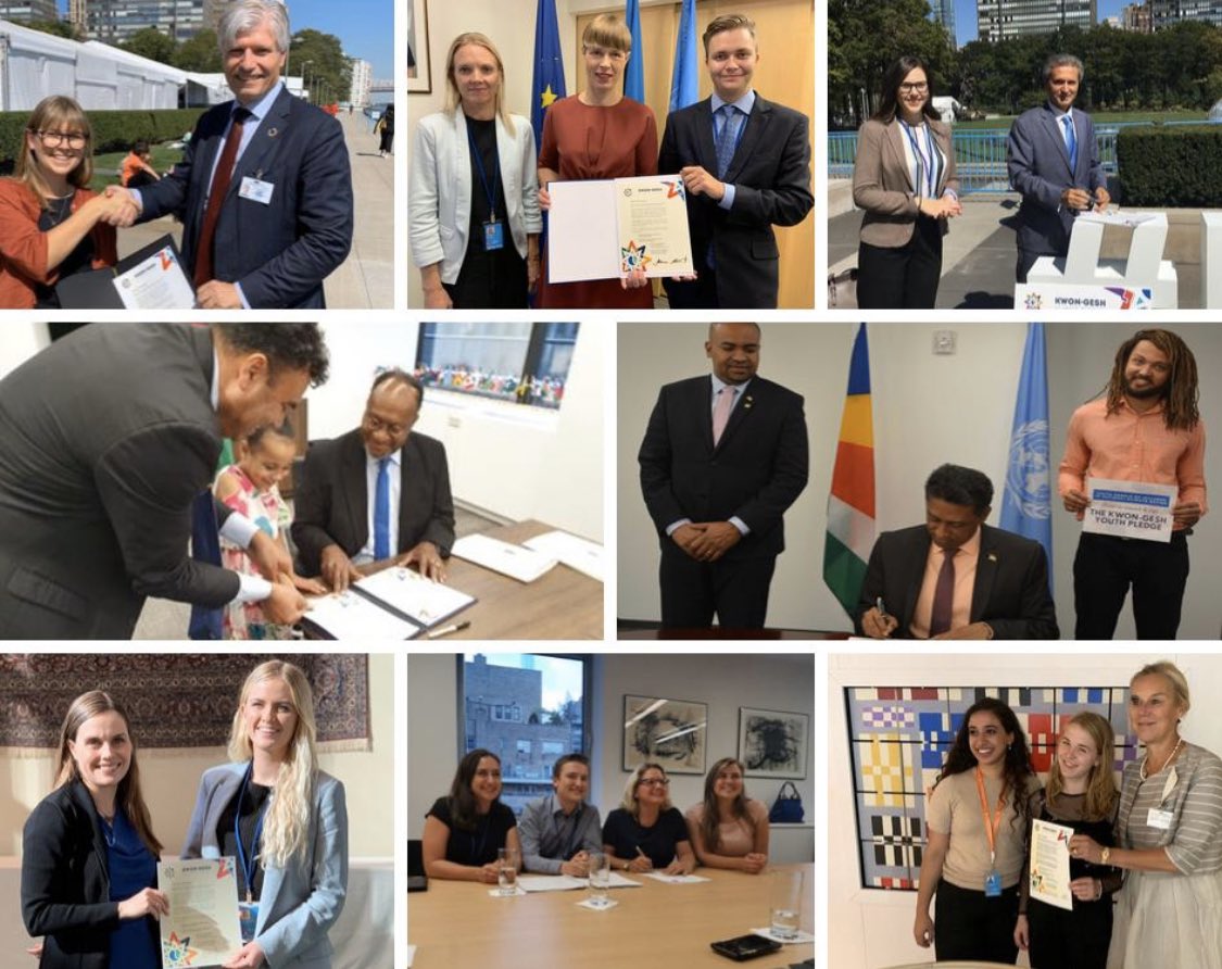 IrishMissionUN's tweet photo. In Sept 2019, the world came together for the Youth #ClimateAction Summit and over 50 countries signed the #KwonGesh Youth Pledge.
Now is the time to build on this to include youth as we #BuildBackBetter.
Join us tomorrow at 8:30AM for #YouthChoiceWED: https://t.co/4JxylKVhnD https://t.co/bpYEieN4Dp