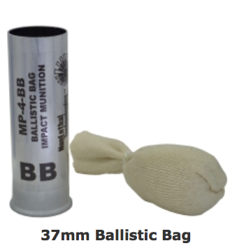 BEAN BAGSGoing back to explain this one because it's been seen in San Jose, Austin, Spokane & Tampa. Fabric bag filled w/lead shot that emerges from a canister when fired. Can cause serious injury if it hits neck/face/stomach & has caused a few deaths. https://twitter.com/greg_doucette/status/1268585782836690945