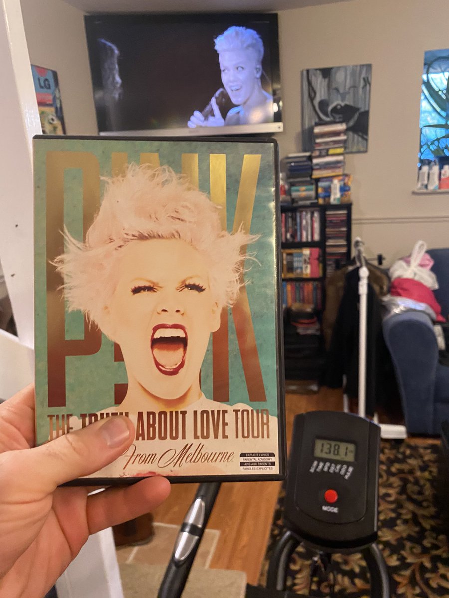 MrJMBrewer's tweet image. As @Pink would say ‘F*ckin Perfect’. My #ExerciseInspiration tonight is the one and only P!NK. A personal fav for many reasons. I’d highly recommend any of her shows, I can’t pick a favourite. They are all incredible #GetThisPartyStarted #ExerciseBike #HereForYourEntertainment