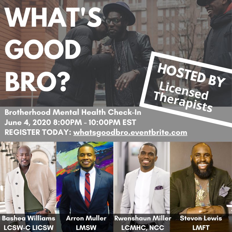 Join us in 30 mins!

Whatsgoodbro.eventbrite.com