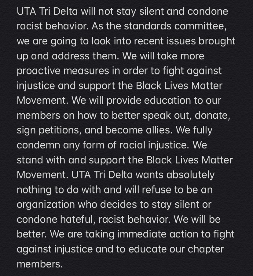 A message from our standards commiteee.