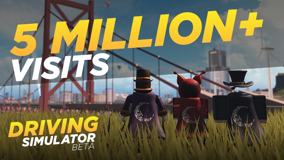 Nocturne Entertainment on X: Wooooow! Driving Simulator passed 5 MILLION+  visits! Thank you so much for playing our game! 🥳🎉 Play Driving Simulator  here:  Join our community:  # Roblox