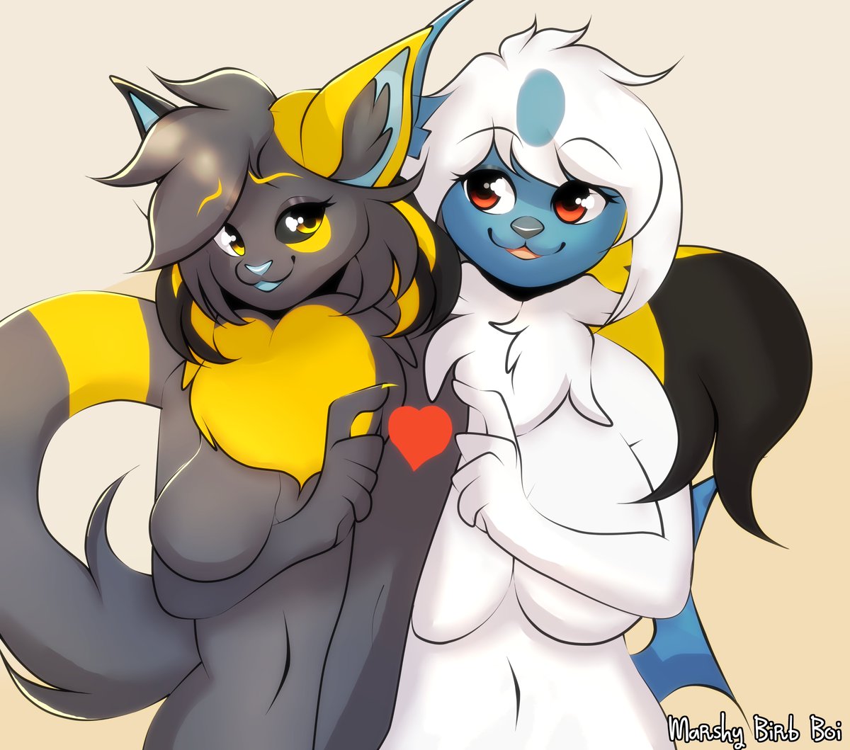 Marshy_Birb_Boi's tweet photo. A finished commission for @rhiakyrie 

(Two cuties >v<)

#sfw #furry #furryart #furryartist #commission https://t.co/cEkbz2Ex3a