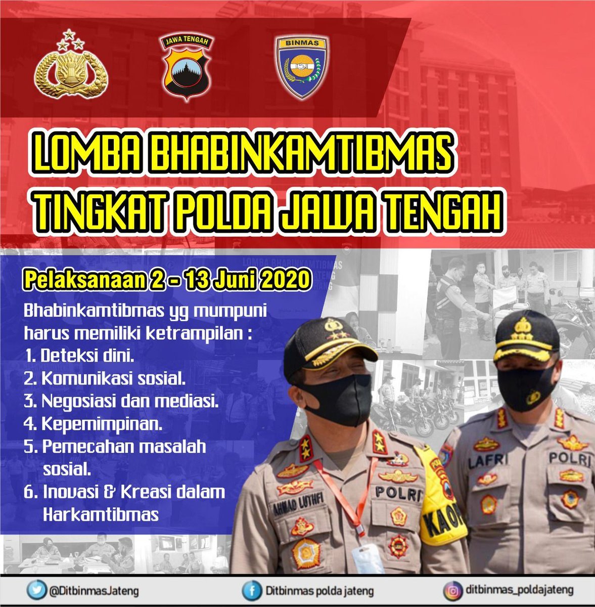 Wujud #BhabinkamtibmasPeduliCovid-19 Ditbinmas Polda Jateng mengadakan  Lomba Bhabinkamtibmas Tingkat Polda Jateng