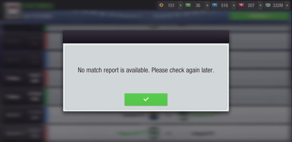 AmmanEnterprise's tweet image. Well we know Rovers won the cup match. We know they won 2-0. Other than that we know nothing. Fix ya bugs @topeleven!
#bug11