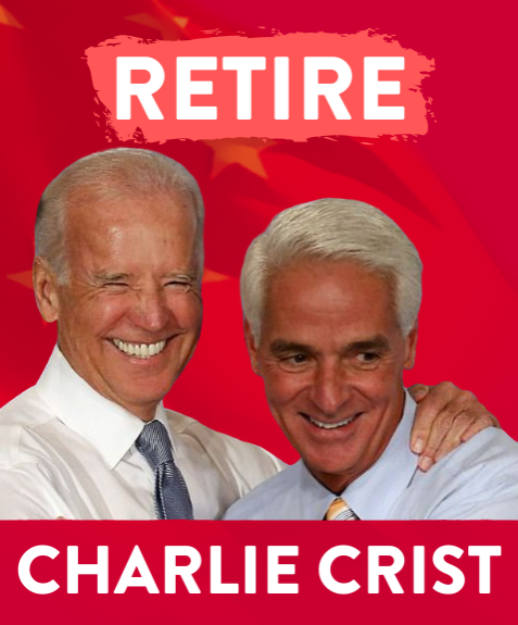 KeepFLRed's tweet photo. RT if you want to retire Charlie Crist in November! #KeepFloridaRed #MAGA #KAG #FL13 @amandamakki @realannapaulina @gbuck_jr @Votegriffin2020 https://t.co/IqIfkhGMA5