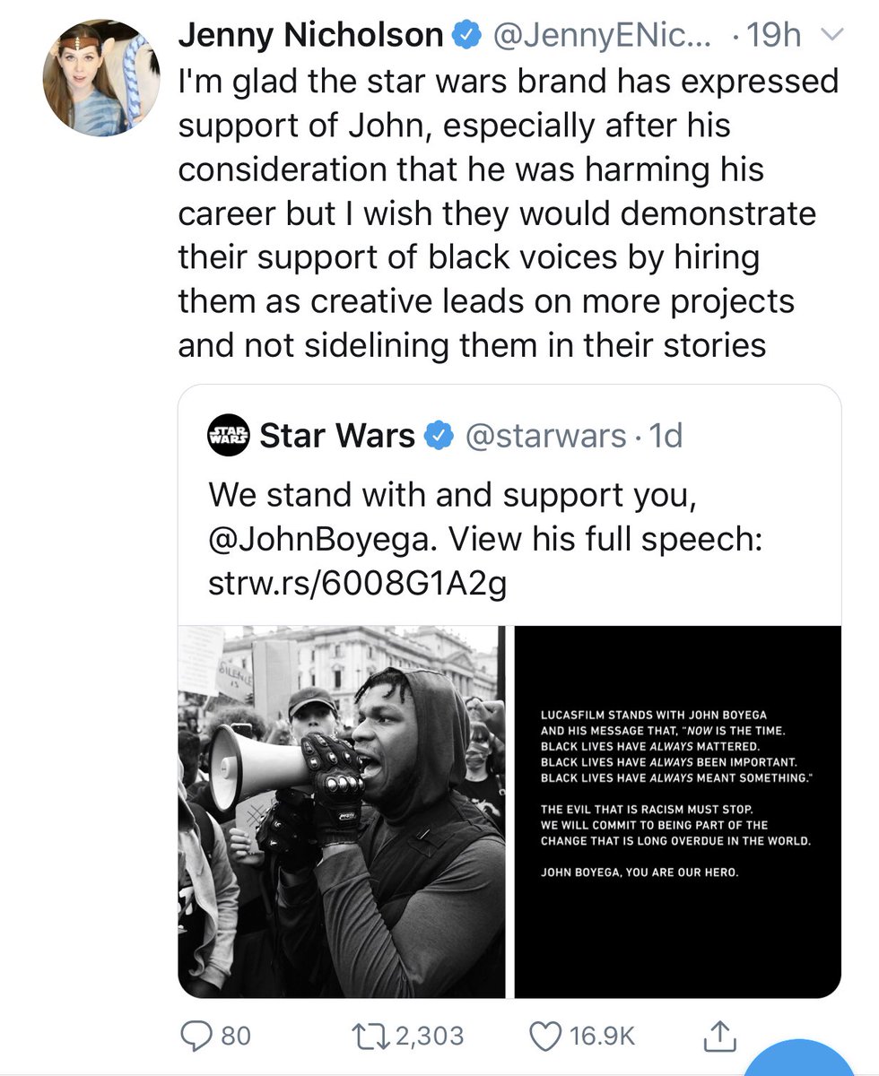 RT @fangirlJeanne: For all the Black Star Wars fans that Jenny has blocked. https://t.co/FG8fPEVsc6