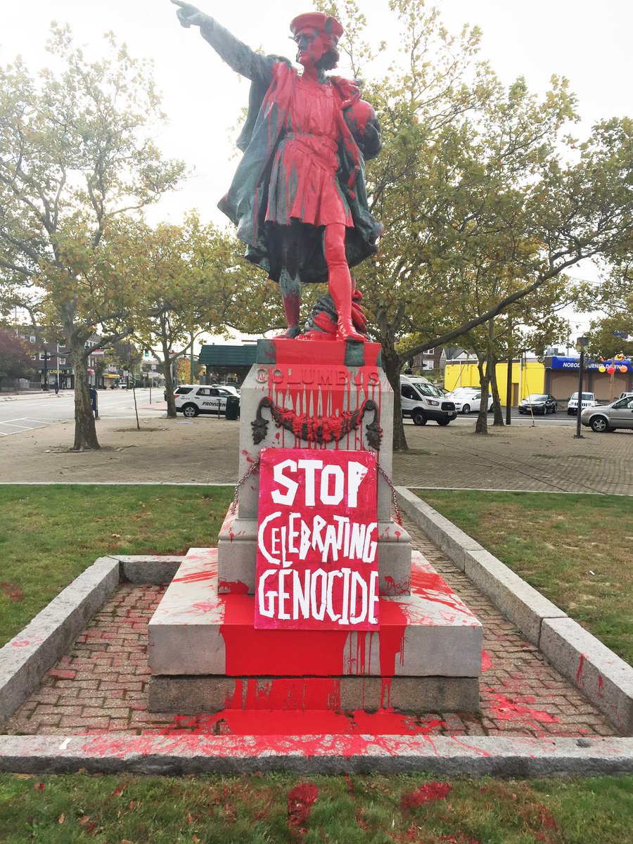 jcolmenero's tweet photo. Can we all agree that its time to take down confederate and Columbus monuments? I thinks it’s been long overdue for these commemorations of hate and evil #BlackLivesMatter #americanshame #columbus #Confederate https://t.co/WY9rkbJWA3