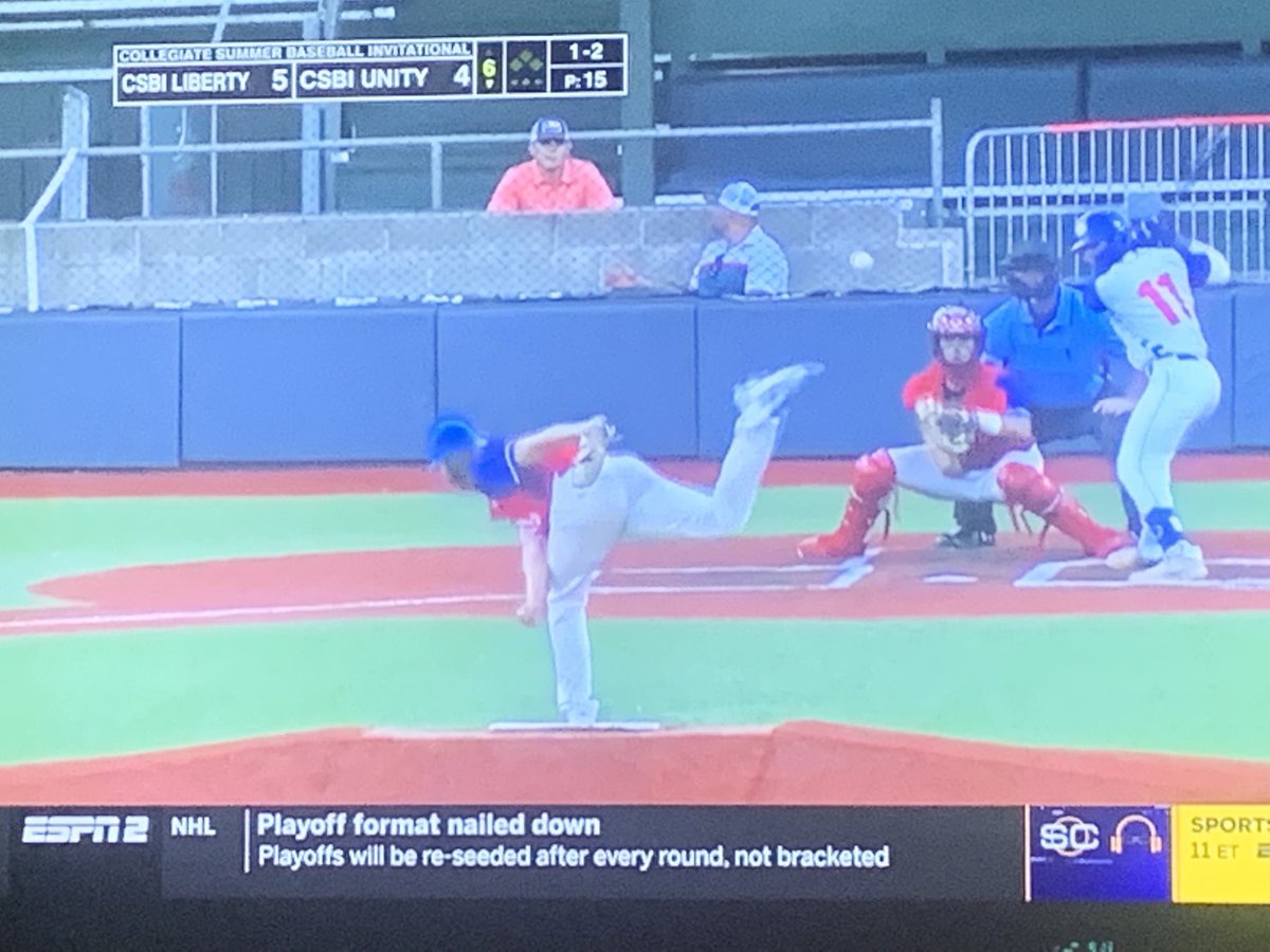 CBSportsFields's tweet photo. I was happy to hear that baseball was being played. Tuned in and really amazed that a prospect would throw off of this mound. Elevated pitching rubber, insert for the landing zone, portable mound. I have a real problem with this. #safeandplayable?? https://t.co/wIMV2pxc3Y