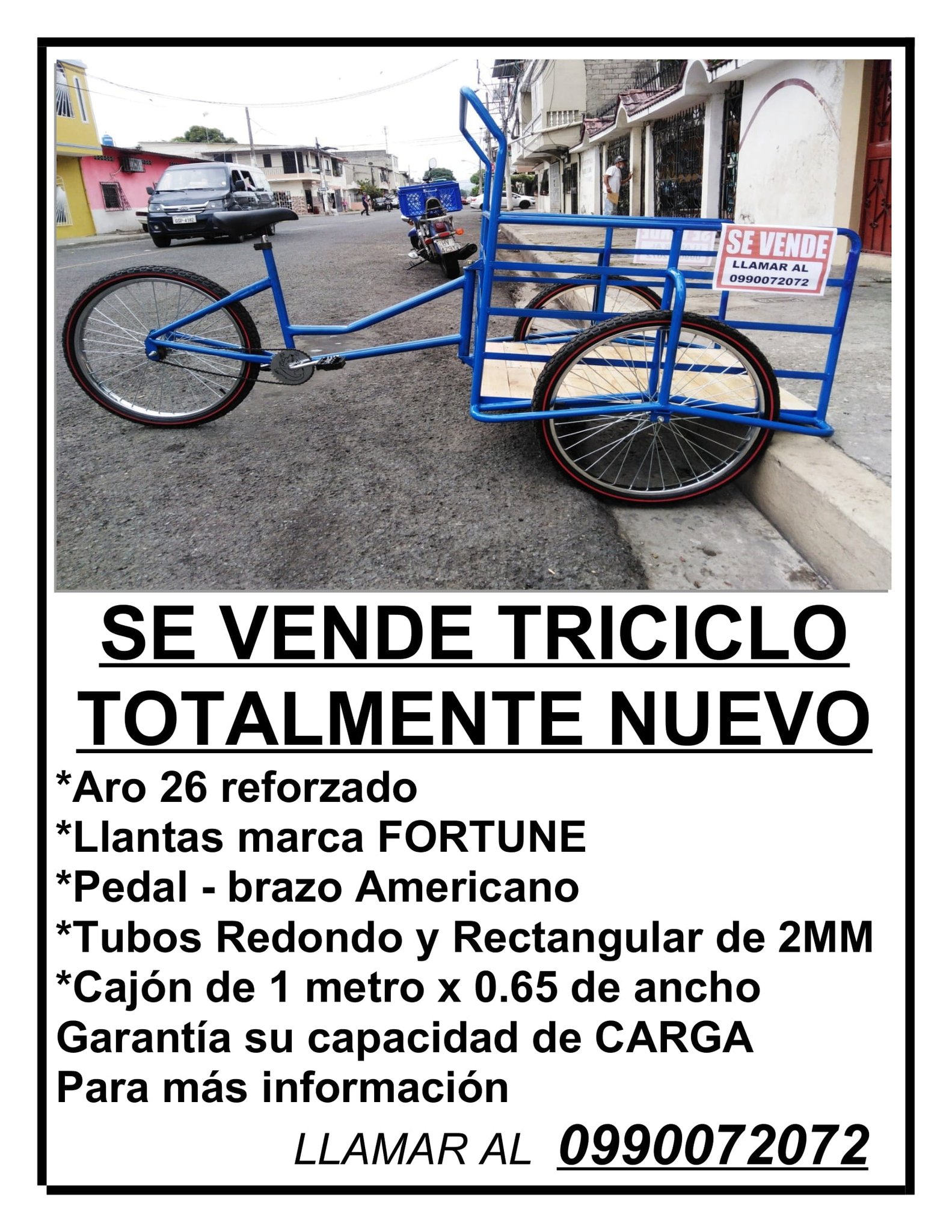 triciclo de carga reforzado