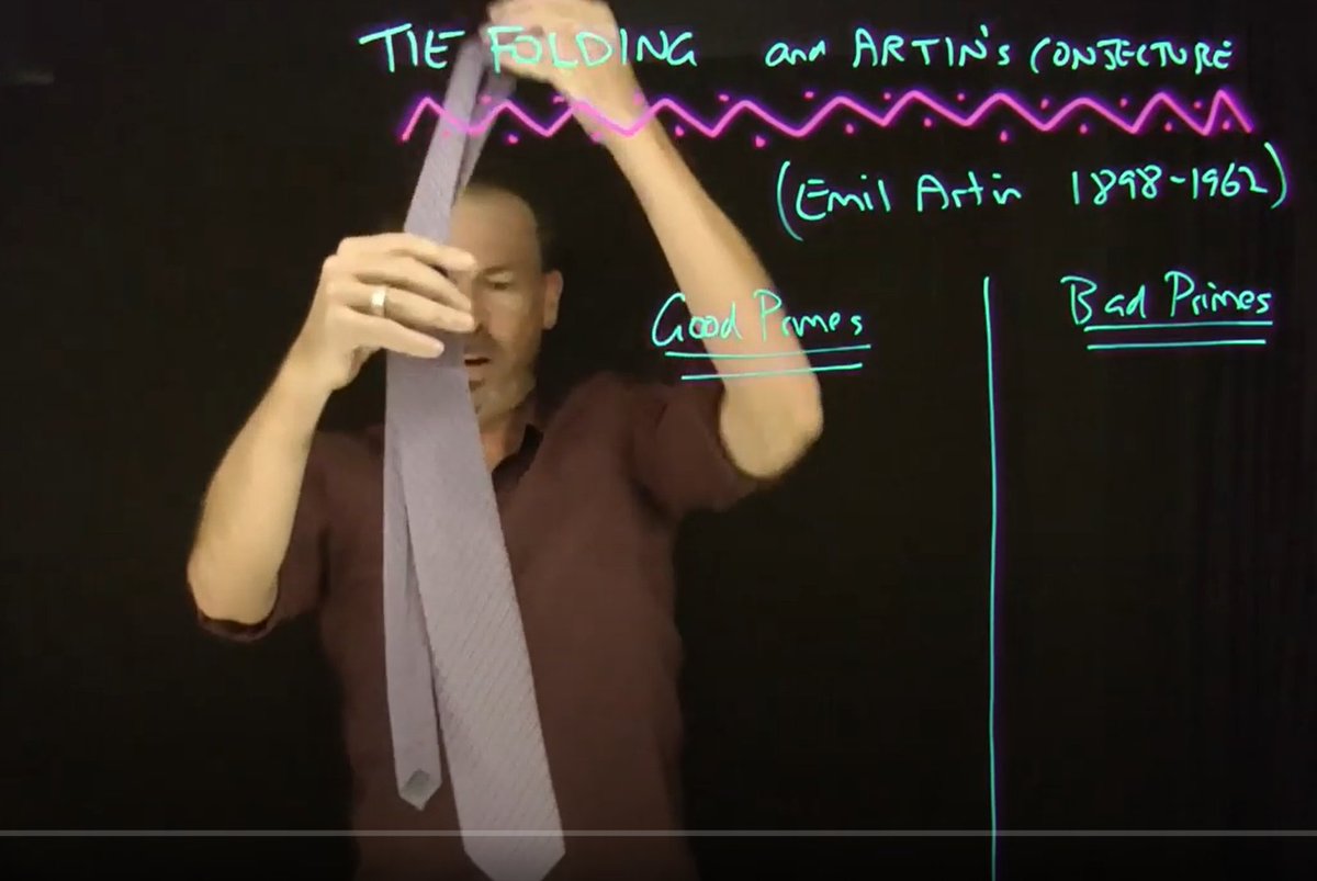 Oh what fun to do tie-folding with such a fabulous community of high-schoolers in the DC metro area! <a href="/mrchasemath/">John Chase</a> For those curious, here's the unsolved math (Artin's conjecture) behind the scenes. youtu.be/y3HxU4WMvdA <a href="/GlobalMathProj/">The Global Math Project</a>