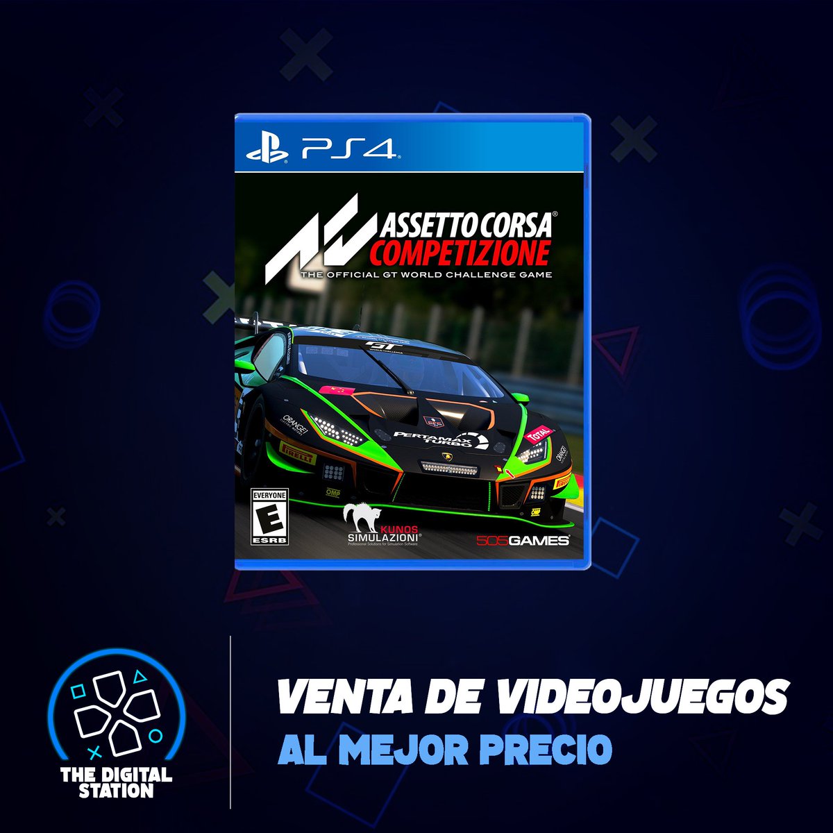 TheDigitalStat1's tweet photo. Hazte con este súper juego de autos Assetto Corsa Competizione es la nueva entrega de la saga de simulación deportiva especializada en las cuatro ruedas. 
Si quieres comprar este o algún otro juego no dudes en contactarnos.📥
.
#assetocorsa  #deporte #videogame #thedigitalstation https://t.co/OoP9XGMkSw