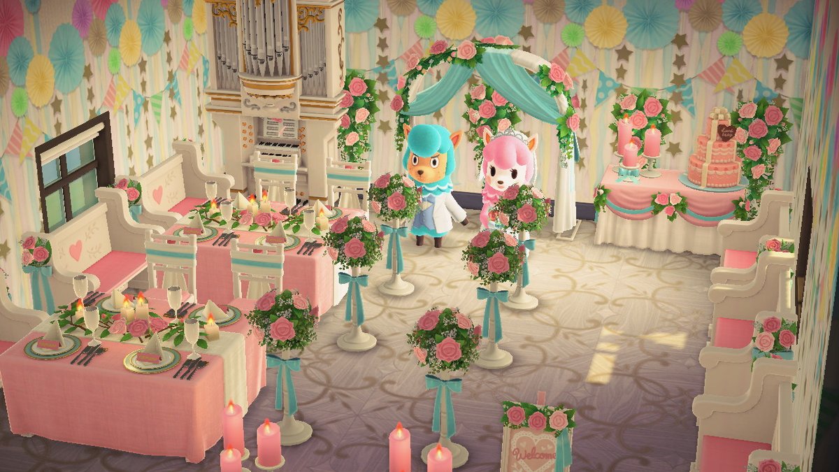dianahello2's tweet photo. some wedding room designs  #AnimalCrossing #ACNH #NintendoSwitch https://t.co/o8coZIzJze