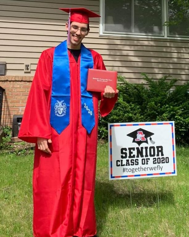 Proud of my son Kenny 
A Graduate of the class of 2020 !!