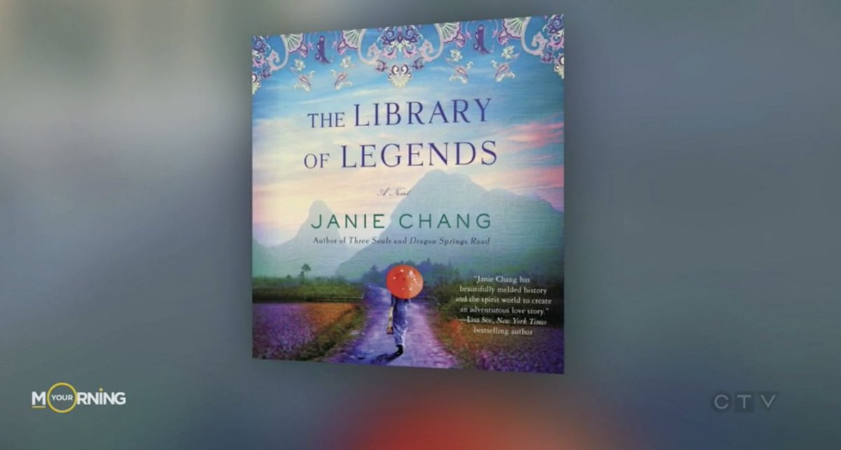 HarperCollinsCa's tweet photo. .@JanieChang33's new novel mixes Chinese folklore and historical fiction. Learn more about #TheLibraryofLegends on @YourMorning: https://t.co/lqNUCGm3OO https://t.co/p6KJsd1THZ