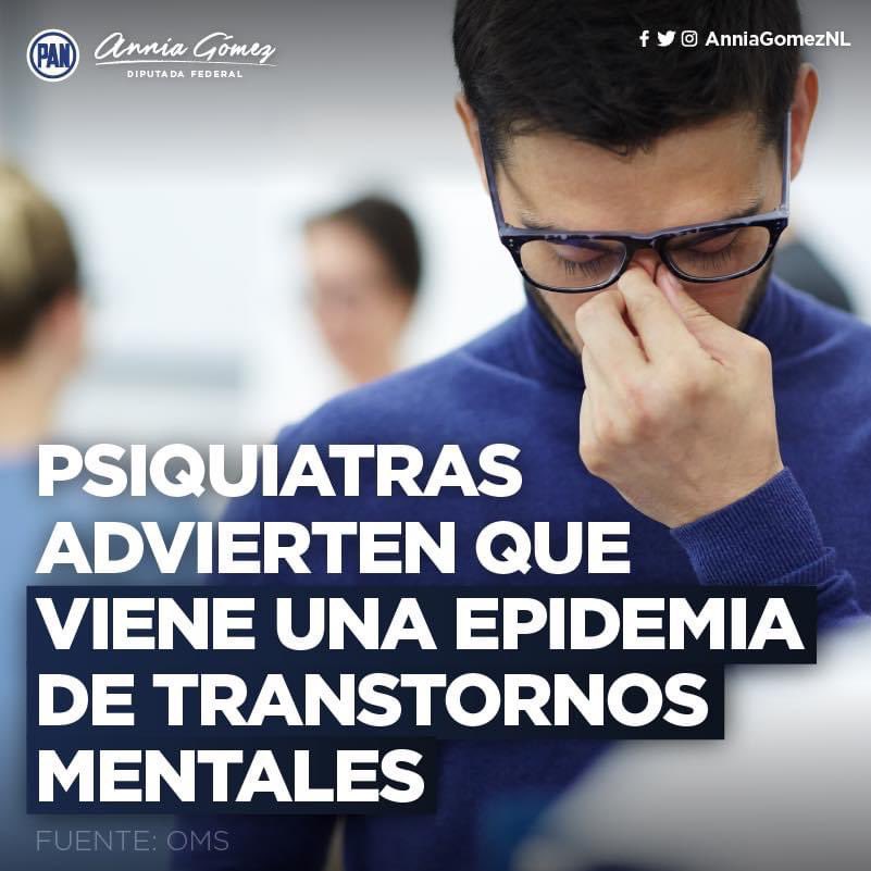 AnniaGomezNL's tweet photo. La pandemia que se avecina es la de los transtornos mentales pues la #SaludMental de miles de personas está a la deriva.

Espero que la @SSalud_mx tenga un plan y no improvisaciones. https://t.co/RJo3C03V55