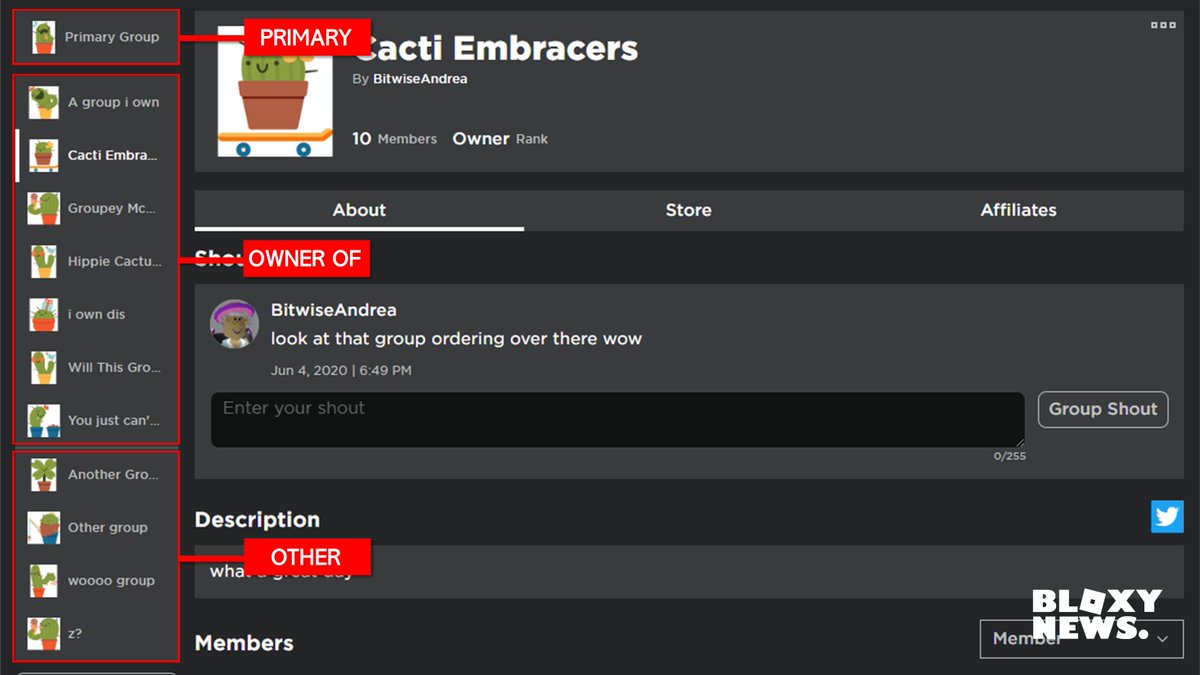 Bloxy News On Twitter In A Long List Of Roblox Groups There S Now An Easier Way To Differentiate Between The Different Groups You Are In Groups Are Now Sorted By The - alex on twitter wow thanks to at roblox for sorting me out