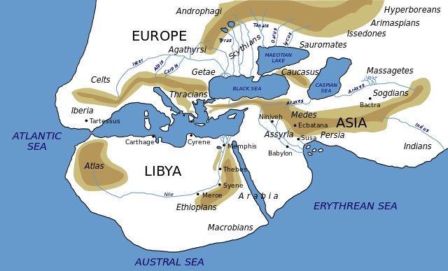 MahMarMak1's tweet photo. #Herodutus_Map 
According to Herodotus the father of history:
Europa was a Phoenician Syriac Princess from Tyre in Lebanon, 2000 BCE, and Libya was her grandmother.
Europe in Arabic means clever and smart, Libya means sweetheart. https://t.co/p3pNe6eEm7