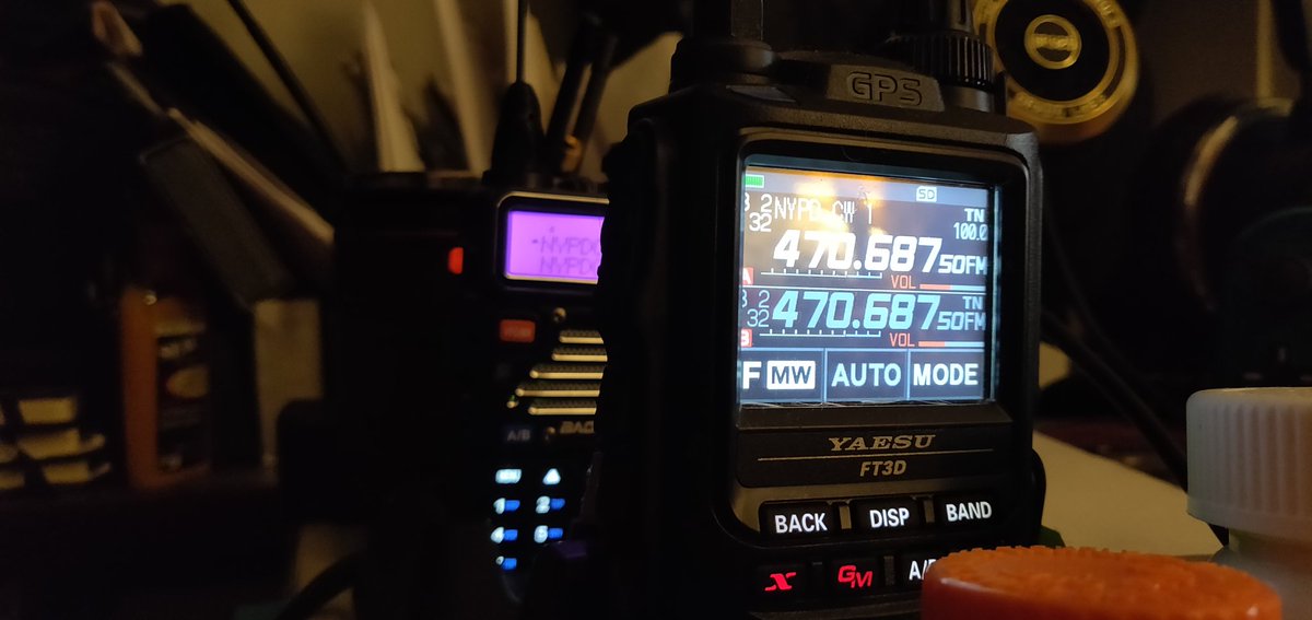 The gear I've been using for info sharing :

BladeRF xA4 from @NuandLLC
HackRF from @GSGlabs 
Portapack H1 from @sharebrained 
Yaesu FT3d from #yaesu
And most antennas are signal sticks from @hamstudy 
Oh and a Baofeng UV-5RX3 from @baofengradio