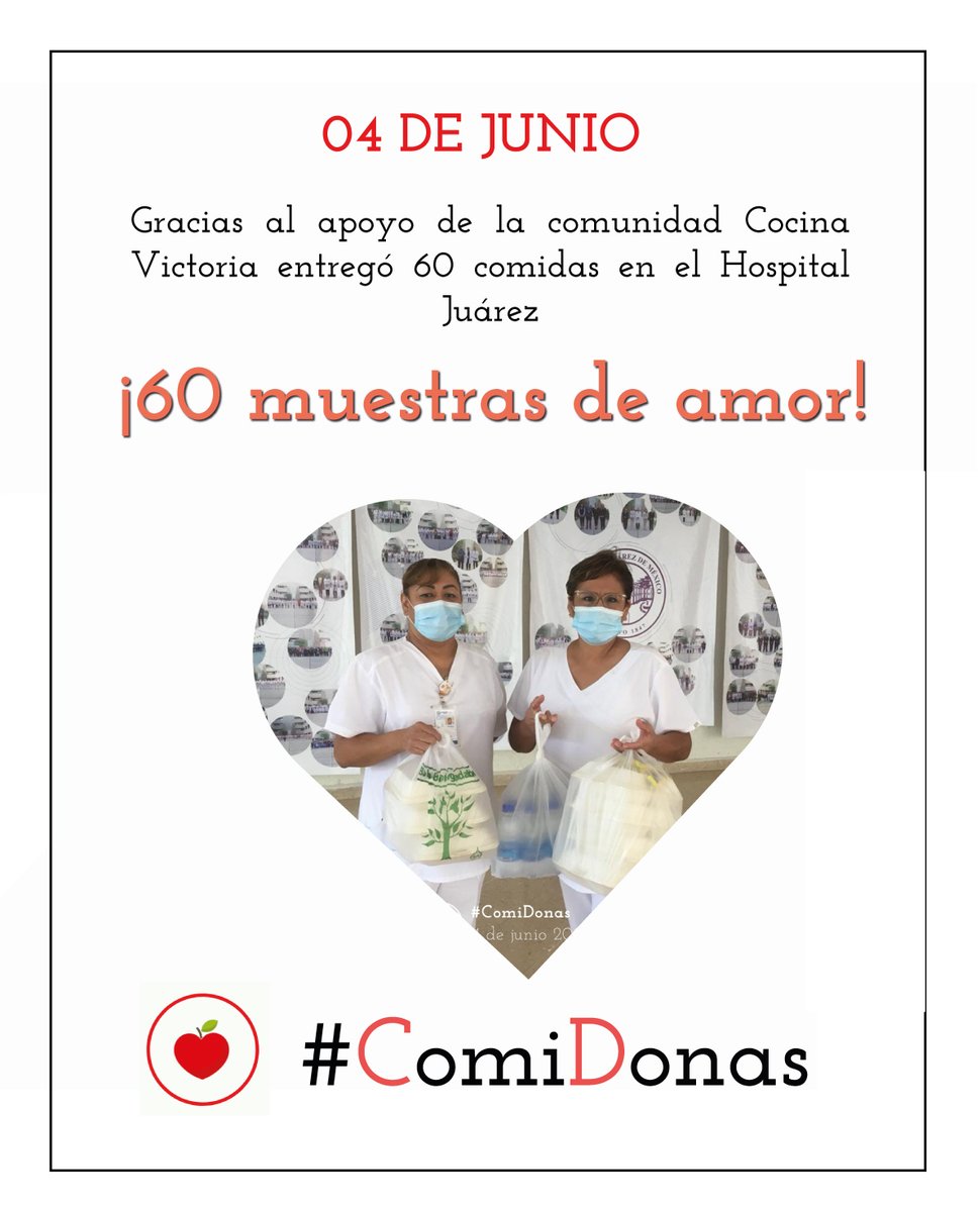 comidonas's tweet image. ¿Ya te enteraste? 

Tú también puedes ayudar #DesdeCasa a los #Heroes del @HospitalJuarezM 

$50 = 1 ComiDona! 

#JuntosContraElCovid 
#JuntosSaldremosAdelante