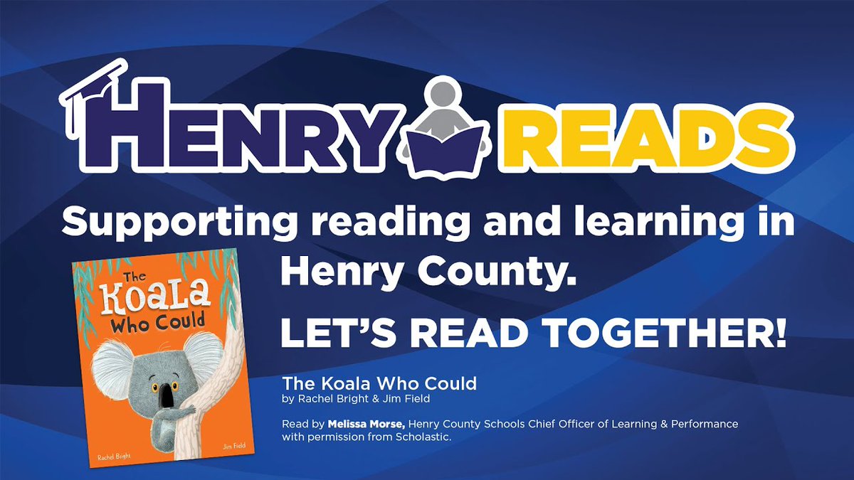 Today's #HenryReads guest reader is Melissa Morse, Chief Learning & Performance Officer for HCS. She's reading the 'The Koala Who Could' by Rachel Bright & Jim Field. Hear from one of our district leaders! bit.ly/2Xx78cf Find more stories here: bit.ly/HenryReadsHCS