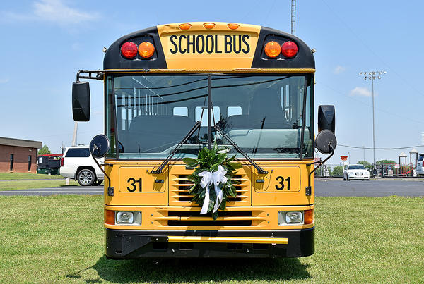 GYMObrad's tweet image. Taylor Co. bus driver, who helped deliver meals to students after schools shuttered, has died of COVID-19 complications; district parks his bus at central office as memorial to his service cknj.com/content/taylor…