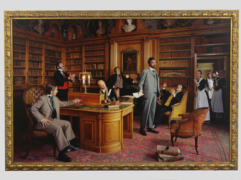 V_and_A's tweet image. The politics of silence has a long history for people of African descent. V&amp;amp;A East Director Gus Casely-Hayford addresses the intellectual apparatus of race and racism in his latest blog, looking at work by Yinka Shonibare in our collection. 
Read more: fal.cn/38sj8