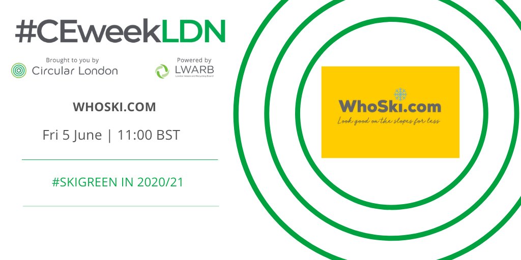hello@relondon.gov.uk (@circularlondon) on Twitter photo TODAY at 11:00AM: '#SkiGreen in 2020/21' by <a href="/WeWhoSki/">WhoSki.com</a>
Join an expert panel of ski businesses and lobbyists in the wintersports sector & get some top tips on how to ski greener next season
Register free➡️ceweek.london/registration/s…
#CEweekLDN2020 #worldenvironmentday TODAY at 11:00AM: '#SkiGreen in 2020/21' by <a href="/WeWhoSki/">WhoSki.com</a>
Join an expert panel of ski businesses and lobbyists in the wintersports sector & get some top tips on how to ski greener next season
Register free➡️ceweek.london/registration/s…
#CEweekLDN2020 #worldenvironmentday