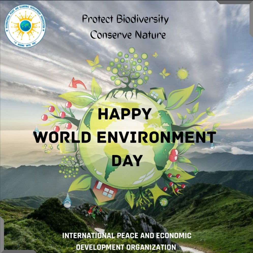 ipedoofficial's tweet photo. Happy World Environment Day! Conserve Our Environment To Champion Peace!

#environment #environmentday #nature #Peace #Ipedo https://t.co/1zfNlQAR4h